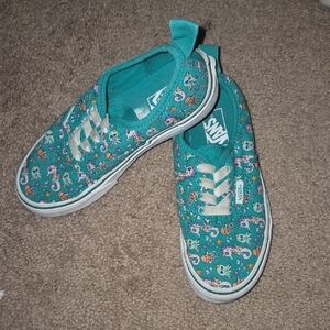 Vans Kids Sneakers - Teal with Multicolor Design